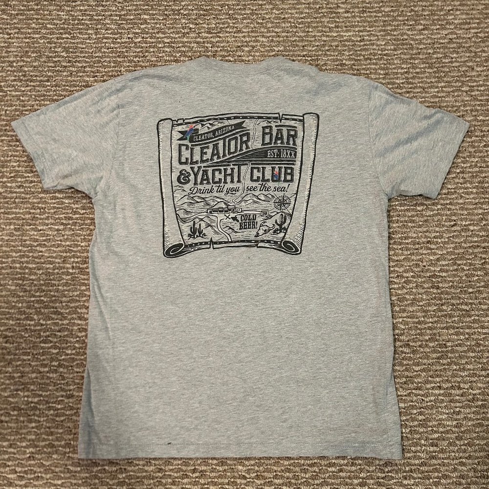 Dive Bar Shirt Club T-Shirt - Gray Men's Large - Cleator Bar & Yacht Club